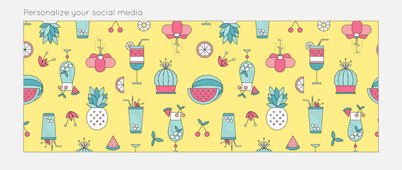 Summer background for social media