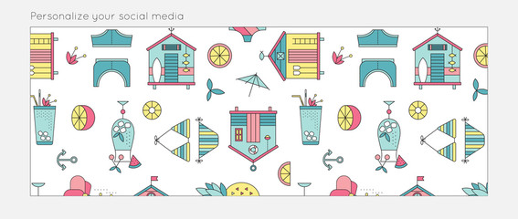 Summer background for social media