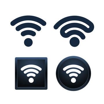 Wifi Icons Design, Isolated Vector Illustrations