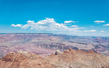 Fototapeta na wymiar clear blue sky and a stone desert. Grand Canyon National Park