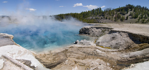 Excelsior Geyser Crater in Midway Geyser Basin, Yellowstone National Park, Wyoming