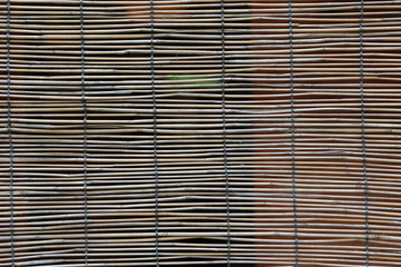 Bamboo blind.