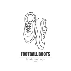 Nice looking hand-drawn logo football boots