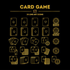 Card Game, vector icon set