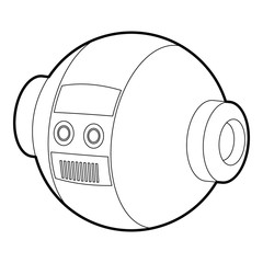 Robotic ball icon outline