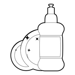 Dischwashing liquid icon outline