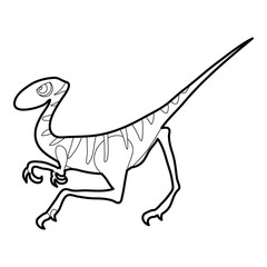 Velociraptor icon outline