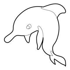 Dolphin icon outline