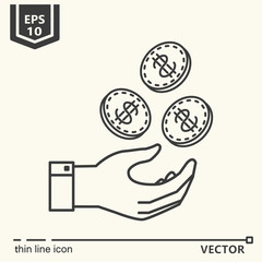 Casino theme. Vector single isolated icon.