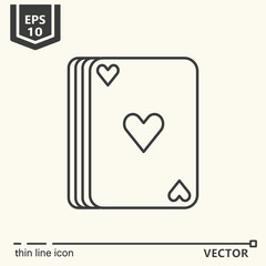 Casino theme. Vector single isolated icon.