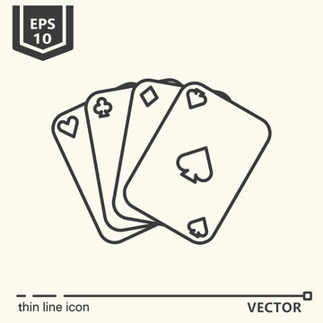 Casino theme. Vector single isolated icon.
