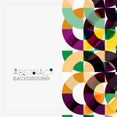 Fototapeta premium Colorful rings on grey background, modern geometric pattern design