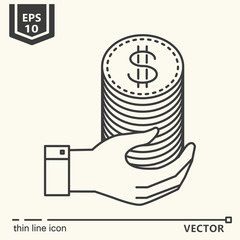 Casino theme. Vector single isolated icon.