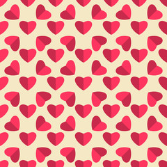 Seamless colorful pattern. Vector background with hearts