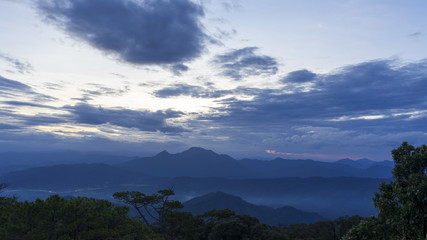  Sunset in the mountains