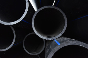 Large Black Plastic Pipes for Water Supply