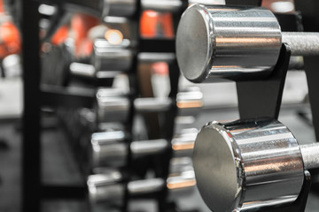 Fototapeta premium Dumbbells in the gym