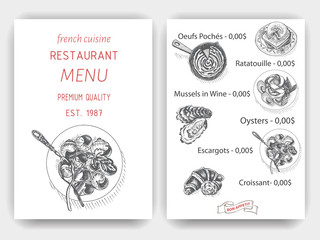 Vector illustration sketch - breakfast. Card Menu brunch. vintage design template, banner.