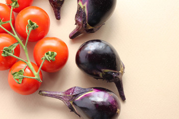 夏野菜　ナスとトマト