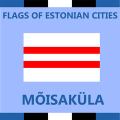 Flag of Estonian city Moisakula