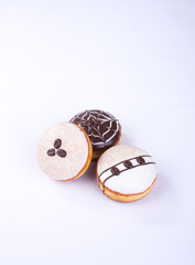 donut or chocolate donut on a background.