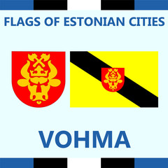Flag of Estonian city Vohma