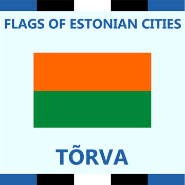 Flag of Estonian city Torva
