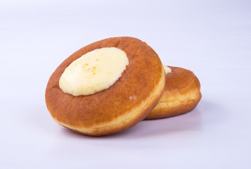 donut or cheese donut on a background.