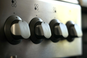 Control Panel Of Gas Stove. Focus