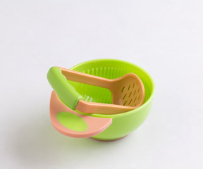 Food mashed bowl and masher