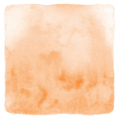 Abstract orange watercolor on white background