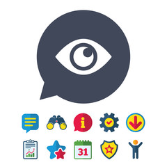 Obraz premium Eye sign icon. Publish content button.
