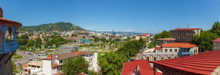 View of the old city of Tbilisi
