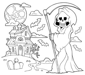 Black and white grim reaper theme 2