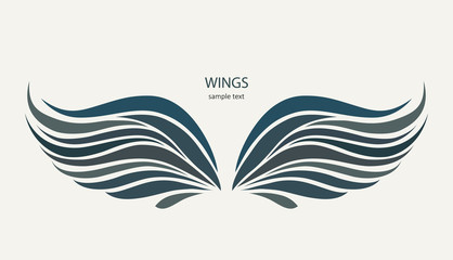 Wings pattern on a light background