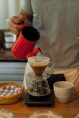 Pouring Drip Coffee