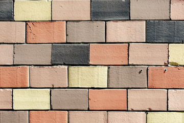 Colored bricks. Texture.