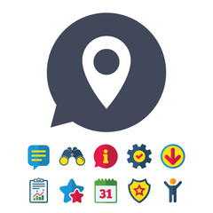 Map pointer icon. GPS location symbol.