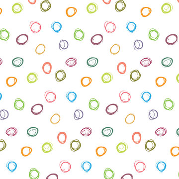 Abstract colorful polka dot pattern vector