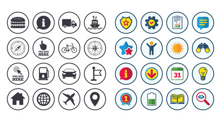 Set of Navigation and Gps icons.