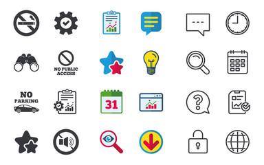 No Smoking, Sound. Private territory parking.