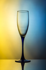 a glass of sparkling wine