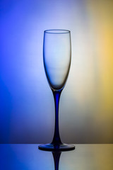a glass of sparkling wine
