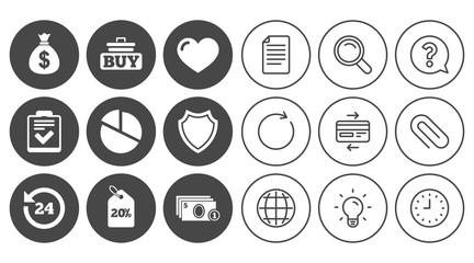 Fototapeta premium Online shopping, e-commerce and business icons.