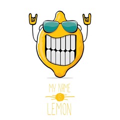 vector funny cartoon cute yellow lemon