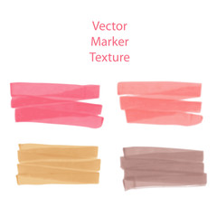 Set of hand drawn marker texture, watercolor effect, spots for design