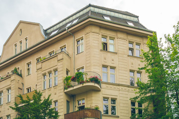 beautiful corner house at paris
