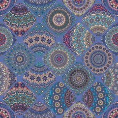 Seamless pattern. Vintage decorative elements. Hand drawn background. Islam, Arabic, Indian, ottoman motifs. Perfect for printing on fabric or paper.