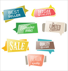 Abstract modern vector label collection