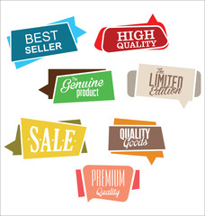 Abstract modern vector label collection